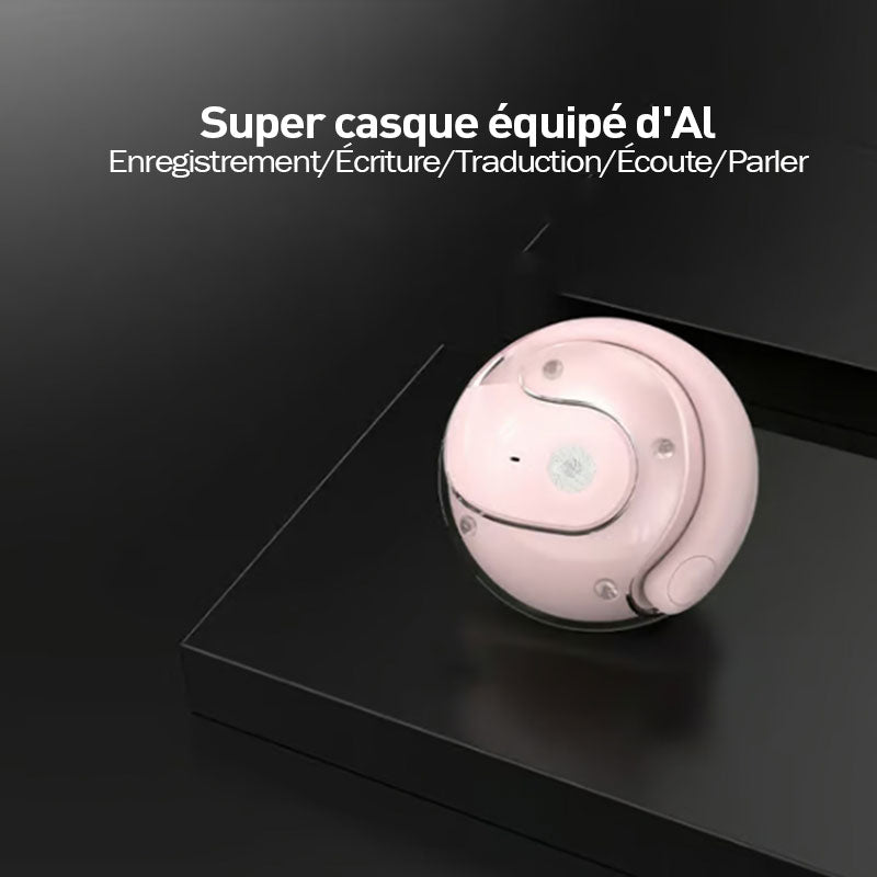 Écouteurs sans fil avec traduction vocale IA en direct⏰