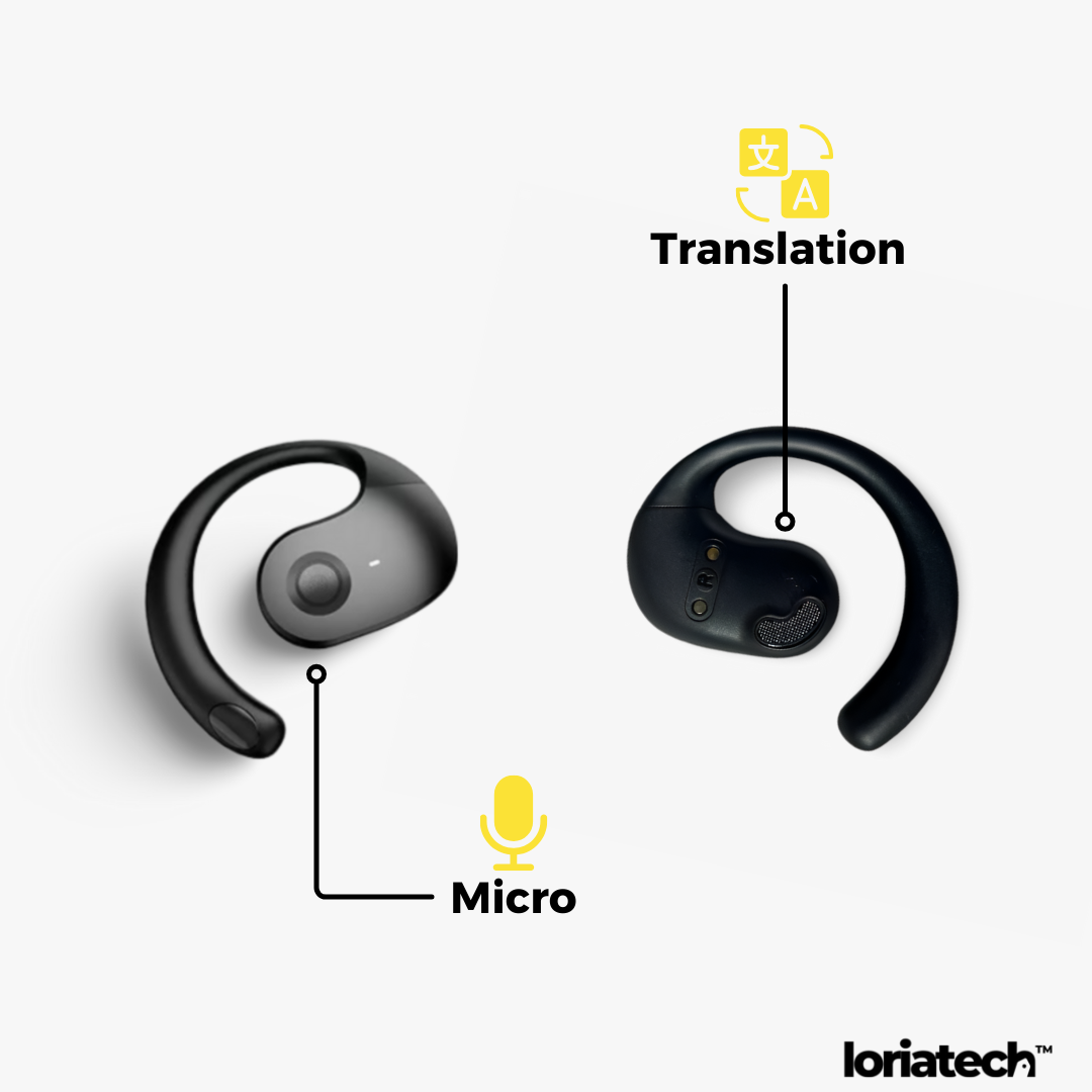 Écouteurs sans fil avec traduction vocale IA en direct⏰