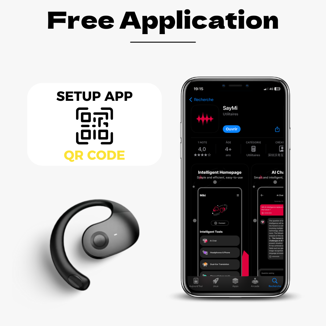 Écouteurs sans fil avec traduction vocale IA en direct⏰